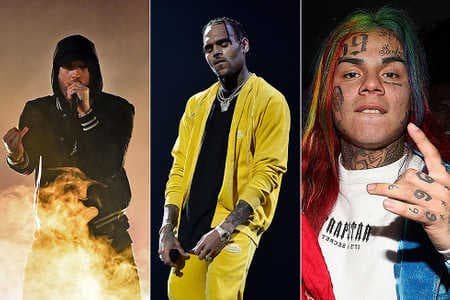 Une asso de féministes demande à Spotify de boycotter Eminem, Chris Brown et 6ix9ine